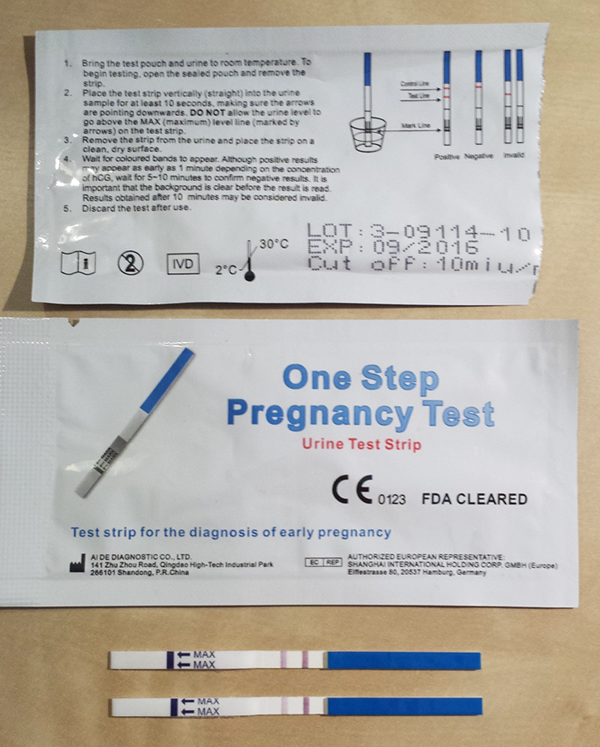 Test de embarazo en orina casero